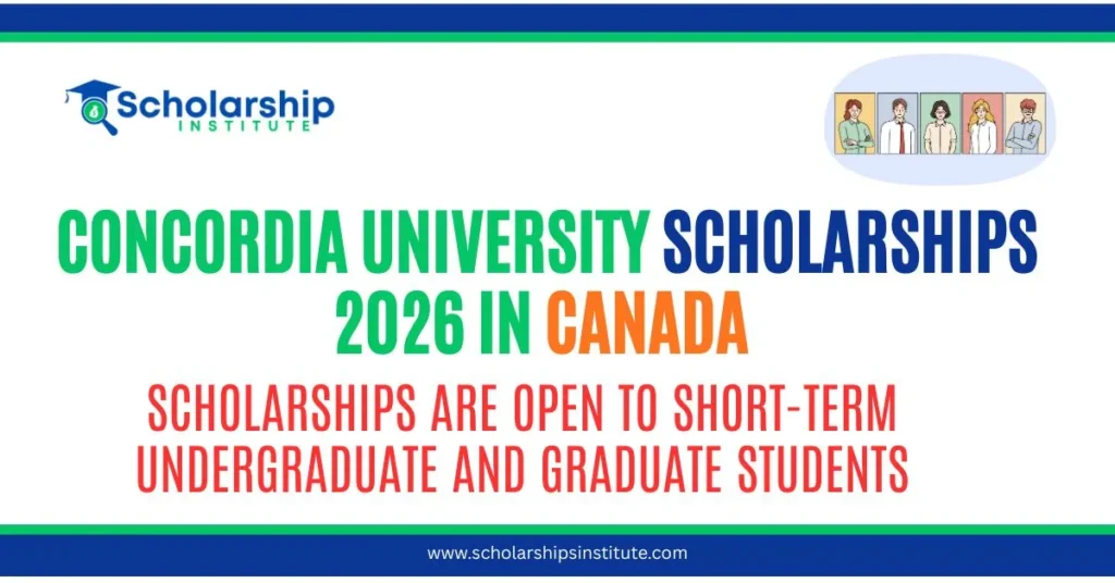 Concordia University Scholarships 2026 in Canada 