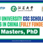 Jiangsu University CSC Scholarship 2026 in China (fully funded )