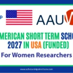 AAUW American Short Term Scholarship 2027 in USA (Funded)
