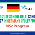 Konrad Zuse School relAI Scholarship 2027 in Germany | Fully Funded