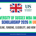 University of Sussex MBA Impact Scholarship 2026-27 in UK