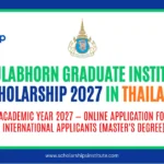 Chulabhorn Graduate Institute Scholarship 2027 in Thailand | Fully Funded