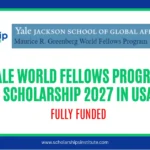 Yale World Fellows Program Scholarship 2027 in USA — Full Guide