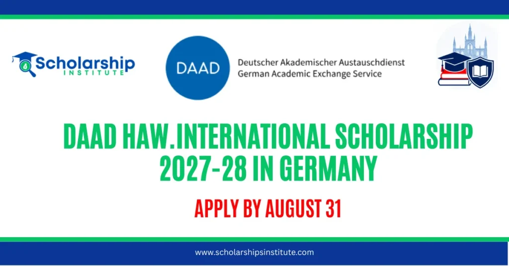 DAAD HAW.International Scholarship 2027-28 in Germany: Apply by August 31