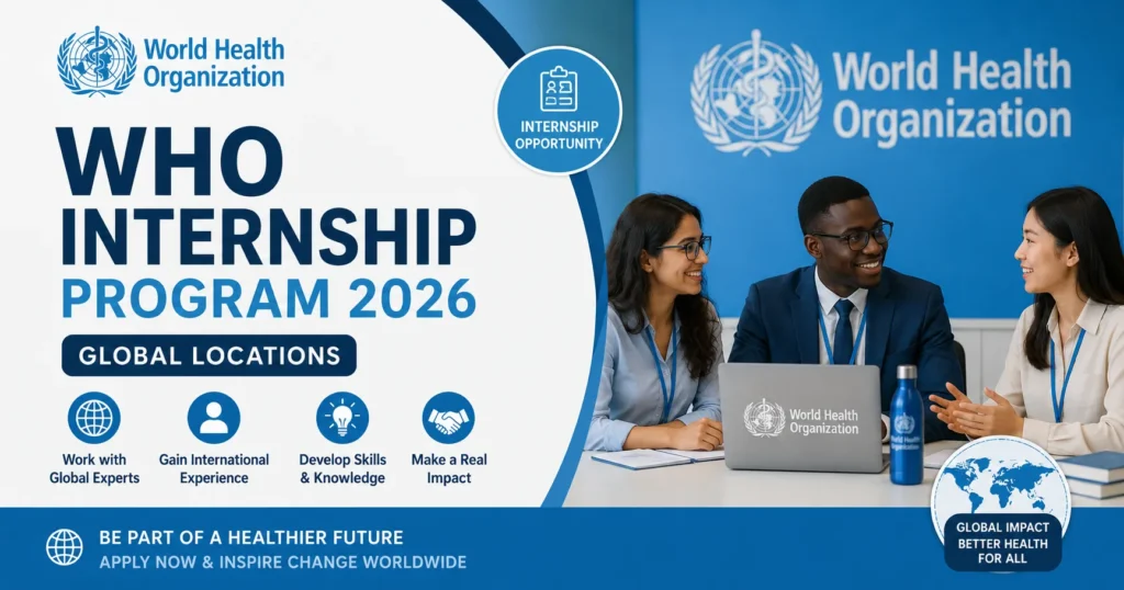 WHO Internship Program 2026 (Global Locations)